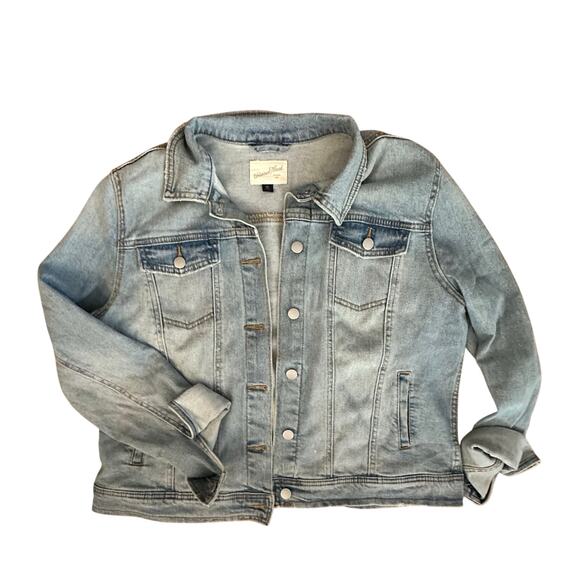 Womens Oversized Light Blue Denim Jean Jacket Size XXL - Picture 1 of 5